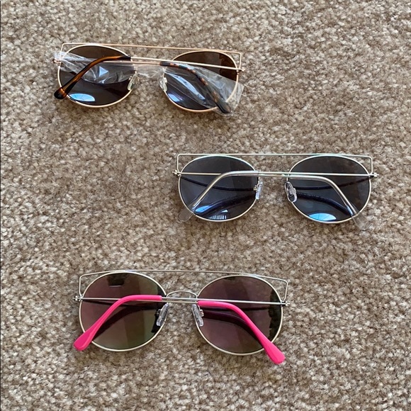 New Mirrored Metal Cat Eye Bundle (3) - Picture 2 of 2